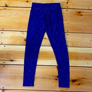 Sparkly blue leggings